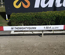Im Themightyquinn's track record in the 2014 Sunshine Sprint has been memorialised in Albion Park's running rail